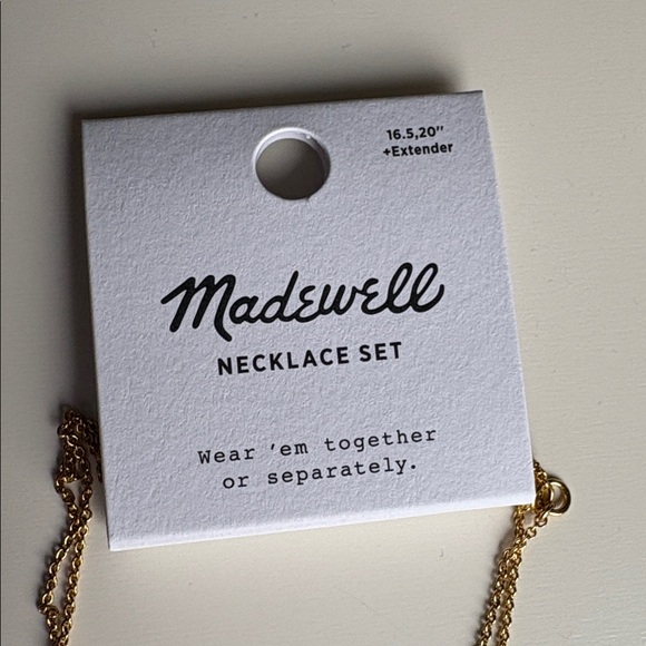 Madewell Two-Pack Stone Inlay Coin Necklace Set NWT - Picture 6 of 8